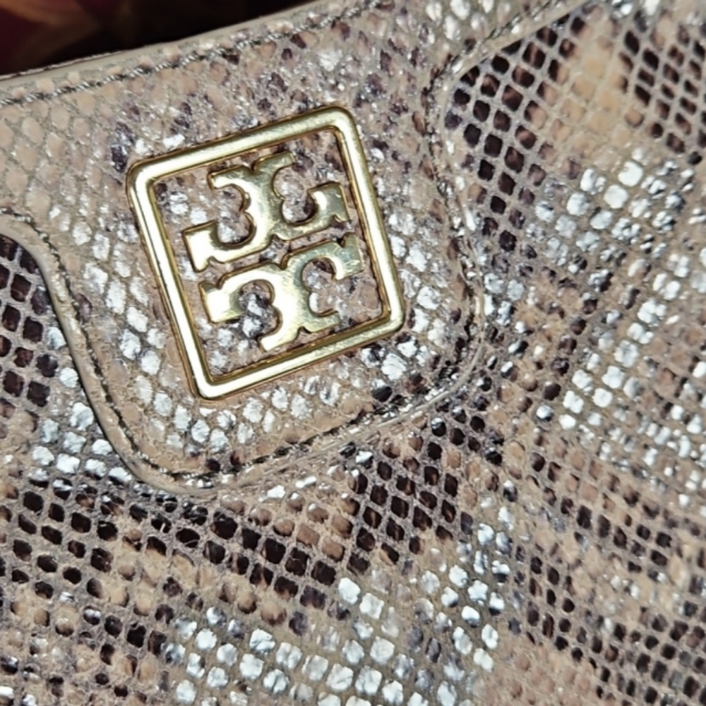 Tory Burch Snake Print Hobo Bag - Cream and Gray - Picture 4 of 6